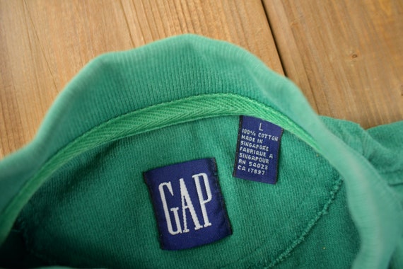 名作 1990s old gap sweat polo shirt Vintage 1990s GAP Long Sleeve Polo Sweatshirt Size Large - Etsy