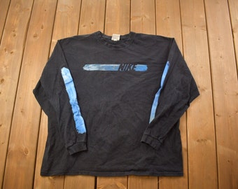 Vintage 1990s Nike Graphic Long Sleeve Shirt / 90s / Vintage Streetwear / Graphic T Shirt / Vintage Nike