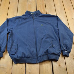 Vintage 1980er Jahre Lacoste Bomberjacke / Größe XL / 80er Jahre Jacke / Vintage Lacoste / I Zod Lacoste / Lacoste Jacke / Golf Jacke / Blaue Bomberjacke