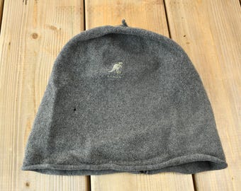Vintage 1990s Kangol Wool Reefer Hat One Size / 90s Hat / Vintage Kangol Cap / Grey