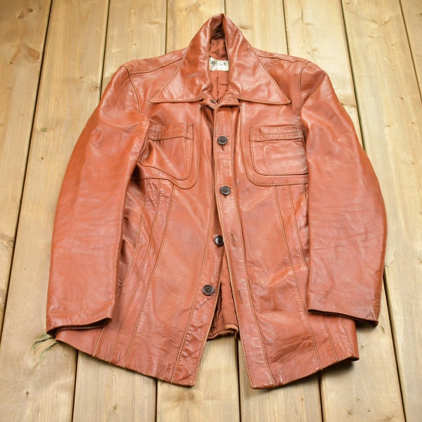 70s Leather Coat Etsy