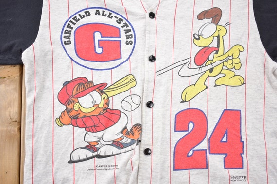 Vintage 1990s Garfield All Stars Baseball Jersey … - image 3