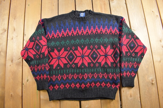 Vintage 1980s Gap Knitted Sweater / Vintage 80s C… - image 1