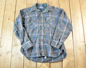 Vintage 70's 80's Pendleton Wool Cable Knit Ribbed Texture Basic