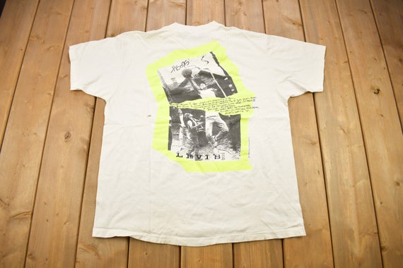 Vintage 1989 Levi's 501 Basketball Graphic T Shir… - image 1