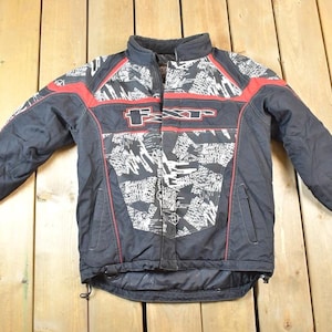 Vintage 1990s FXR Snowmobile Racing Flotation Assist Heavy Safety AOP Jacket
