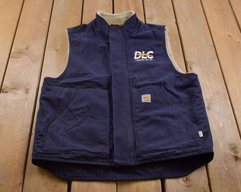 Vintage Faded Black Carhartt Vest - Carhartt Zip up Quilted
