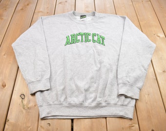 Vintage 1990s Arctic Wear Arctic Cat Crewneck Sweatshirt / 90s Crewneck / Essential / Streetwear / 90s / Funny Clothes