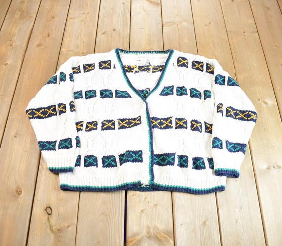 Vintage 1990s All Week Long Knit Cardigan Sweater
