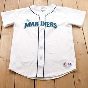 Rare Vintage Russell Athletic MLB Seattle Mariners Blank Teal Baseball  Jersey