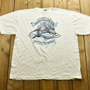 Vintage 90&#39;s Bottlenose Dolphin Animal T-Shirt / Nature / Cute Animals / Made In USA / Animal Survivor Gear / Single Stitch / Streetwear /