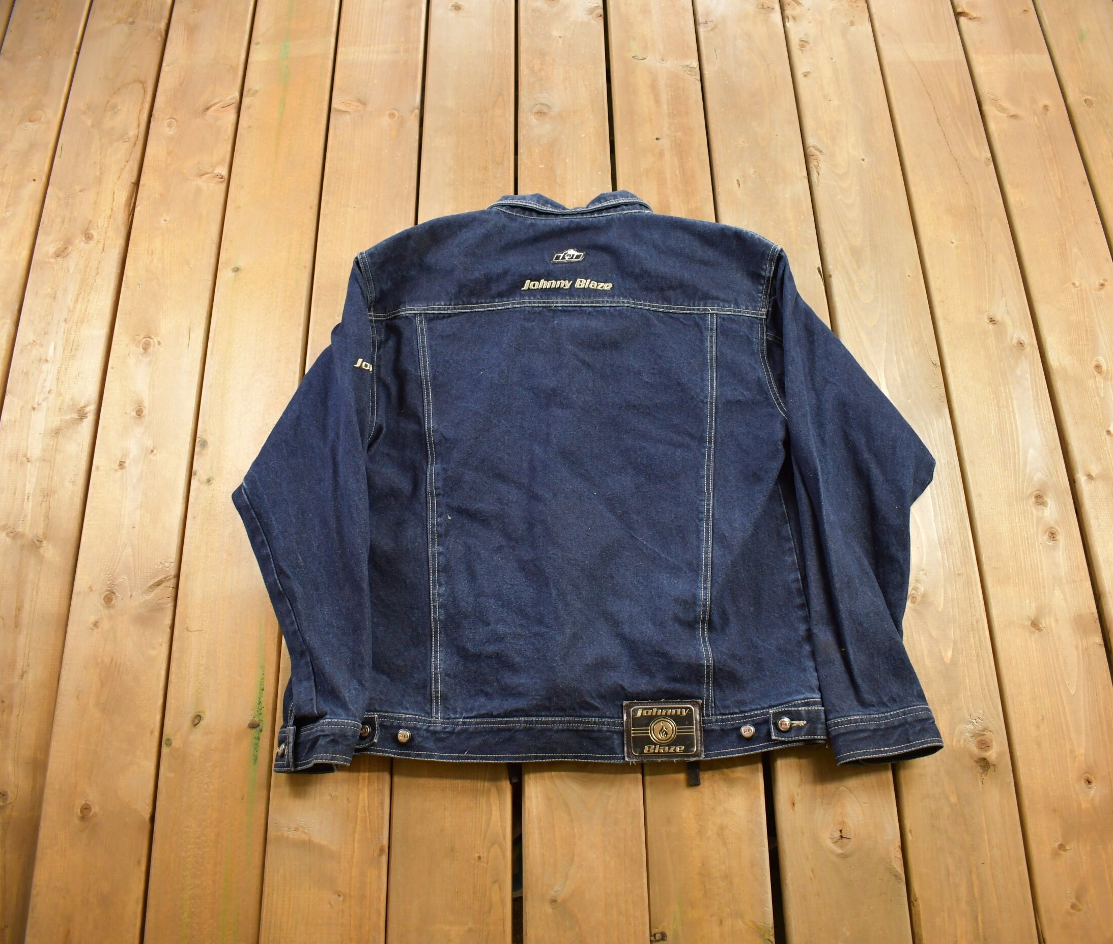 Vintage 1990s Johnny Blaze Denim Jean Jacket / Vintage Denim