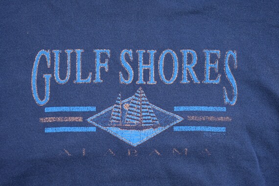 Vintage 1990s Gulf Shores Hoodie Sweatshirt / Ala… - image 2