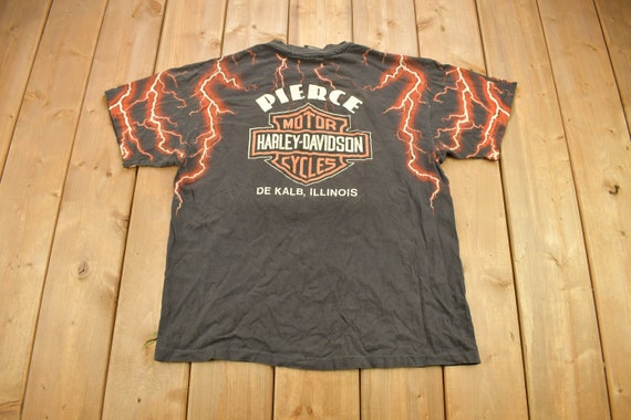 トップス Harley-Davidson T-shirt size L Brker 90s Vintage 90s Harley Davidson Wolf Western T Shirt Sz L