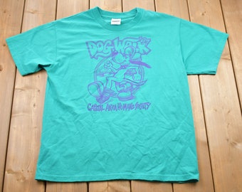 Vintage 1990s Dog Walk Humane Society Graphic T-Shirt / Graphic / 80s / 90s / Streetwear / Retro Style / Hanes T-Shirt / Dog Graphic