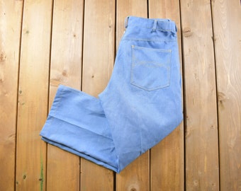 Vintage 1990s Haband Light Blue Casual Jeans Size 34 x 28 / American Vintage / Streetwear Fashion / Vintage Pants