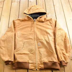 Vintage 1990s Carhartt Active Jac Jacket / Workwear / Streetwear / Light Brown / Distressed Carhartt / Vintage Work Jacket / Made In USA /