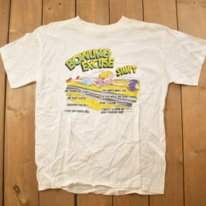 Vintage 1990s Bowling Excuse Shirt Graphic T Shirt / Bowling Tee / 90s / Streetwear Fashion / Funny / Comedy /Vintage Sports / Single Stitch
