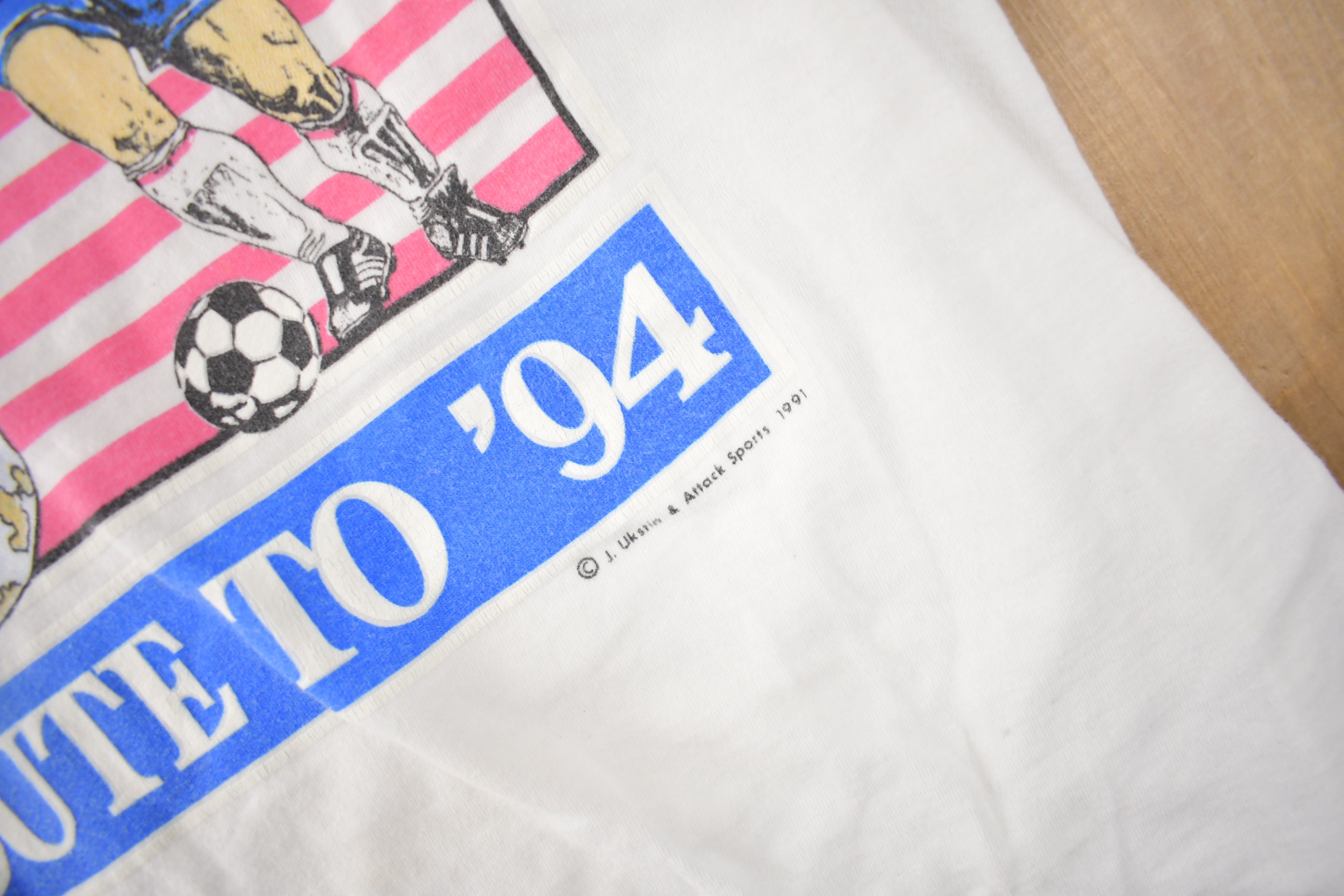 ヴィンテージ 1994 チーム USA サッカー シングルステッチ 