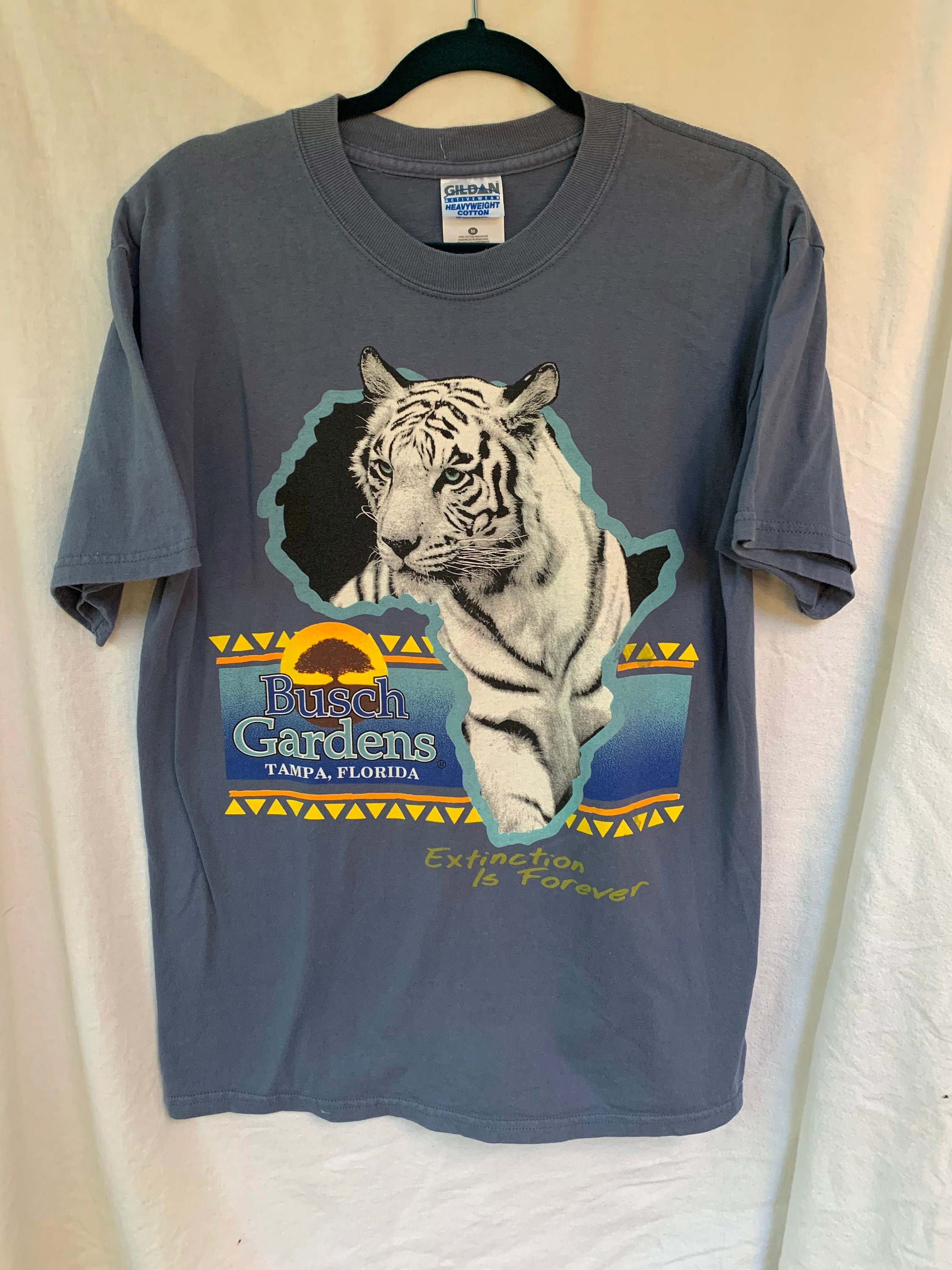 Busch Gardens Tampa Florida T-shirt / Tourism / White Tiger 