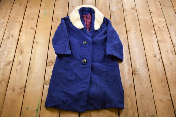 Vintage 1980s 100% Cashmere Fur Jacket / Wool Jac… - image 1