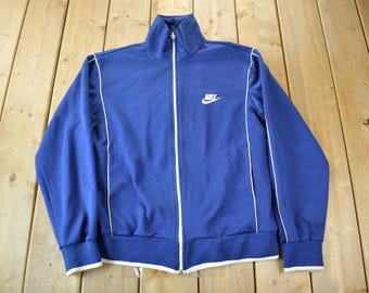 Vintage 1980er Jahre Nike Mini Logo Pullover / Vintage Nike / Sportkleidung / Nike Blue Tag / Nike Reißverschluss