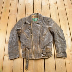 Vintage 1980s Classic Gear Leather Jacket / Fall Outerwear / Leather Coat / Biker Jacket / Streetwear Fashion / Suede Jacket