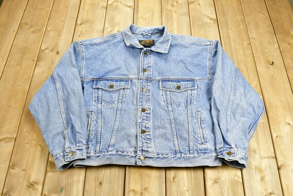 90s Eddie Bauer outdoor denim jacket