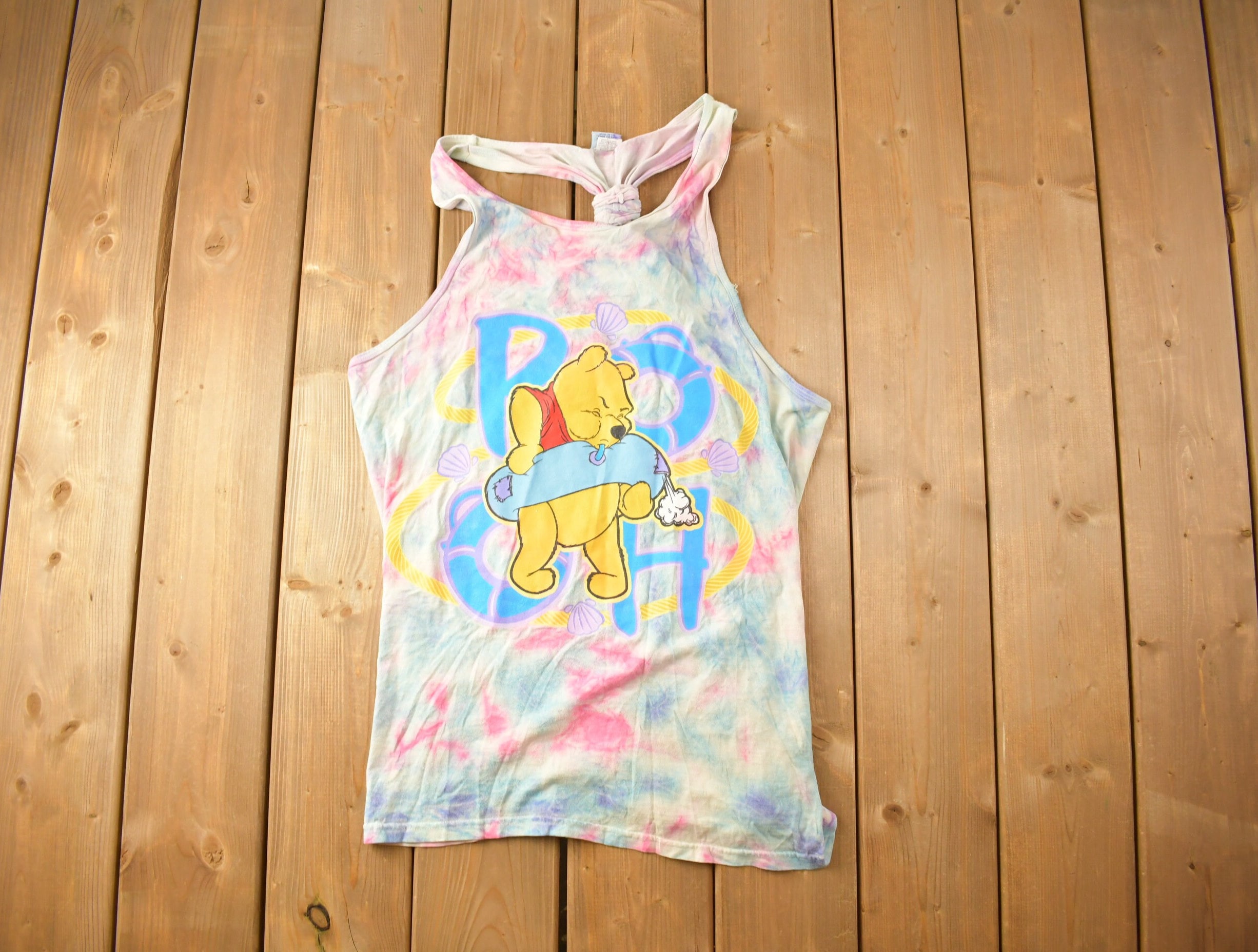 Vintage 1990s Winnie the Pooh Graphic Tie Dye Tank Top Vintage