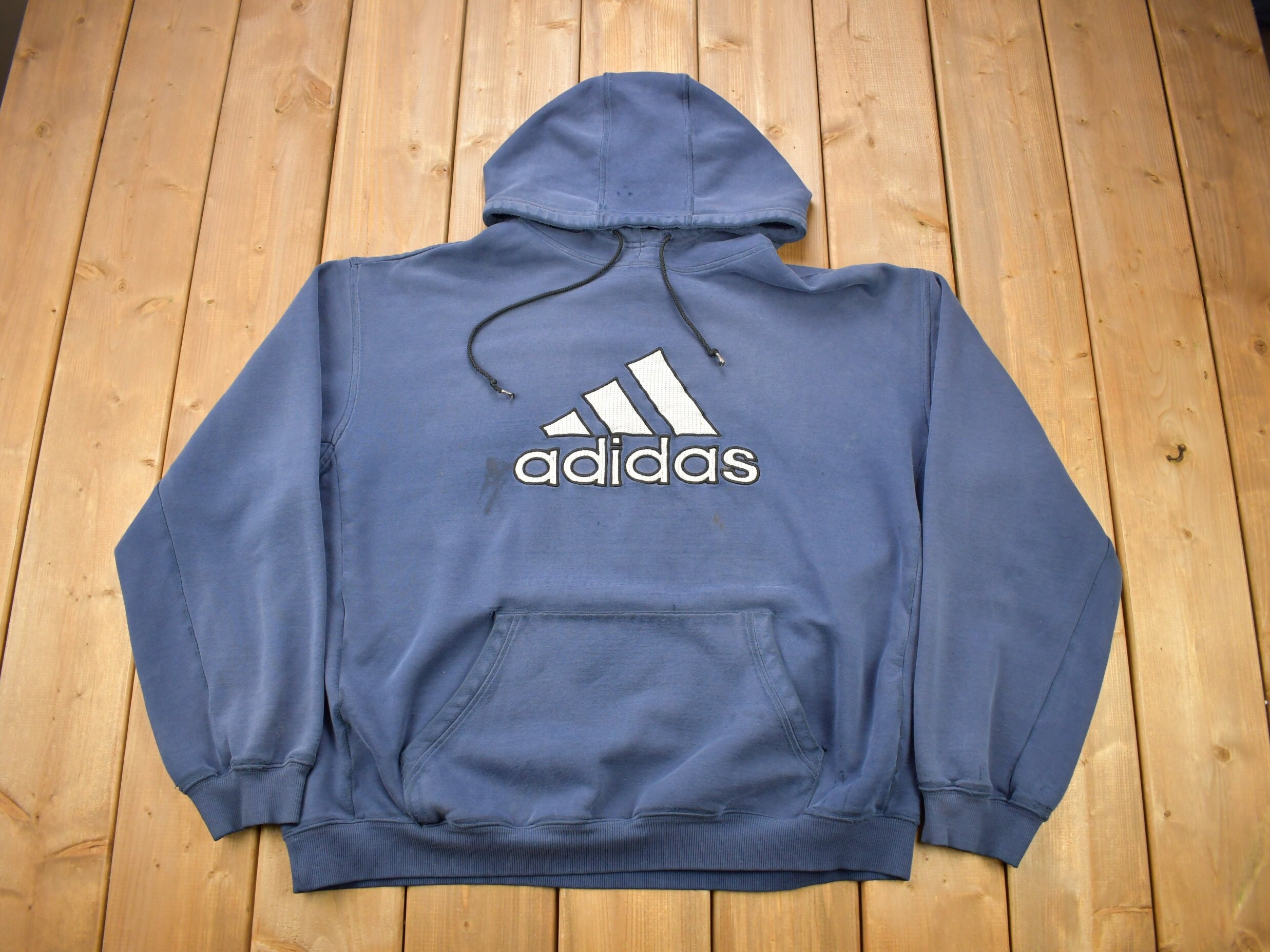 Odiseo Residuos Deliberadamente Sudadera con capucha gráfica Adidas vintage de la década de - Etsy España