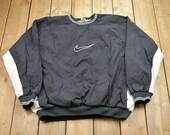 Vintage 1990s Nike Embroidered Windbreaker Jacket Team Logo Athletic Spring Summer Sportswear Streetwear Athleisure Pullover Nike