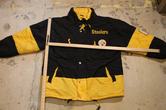 Vintage 1990s Pittsburgh Steelers NFL Mirage Full Zip Puffer