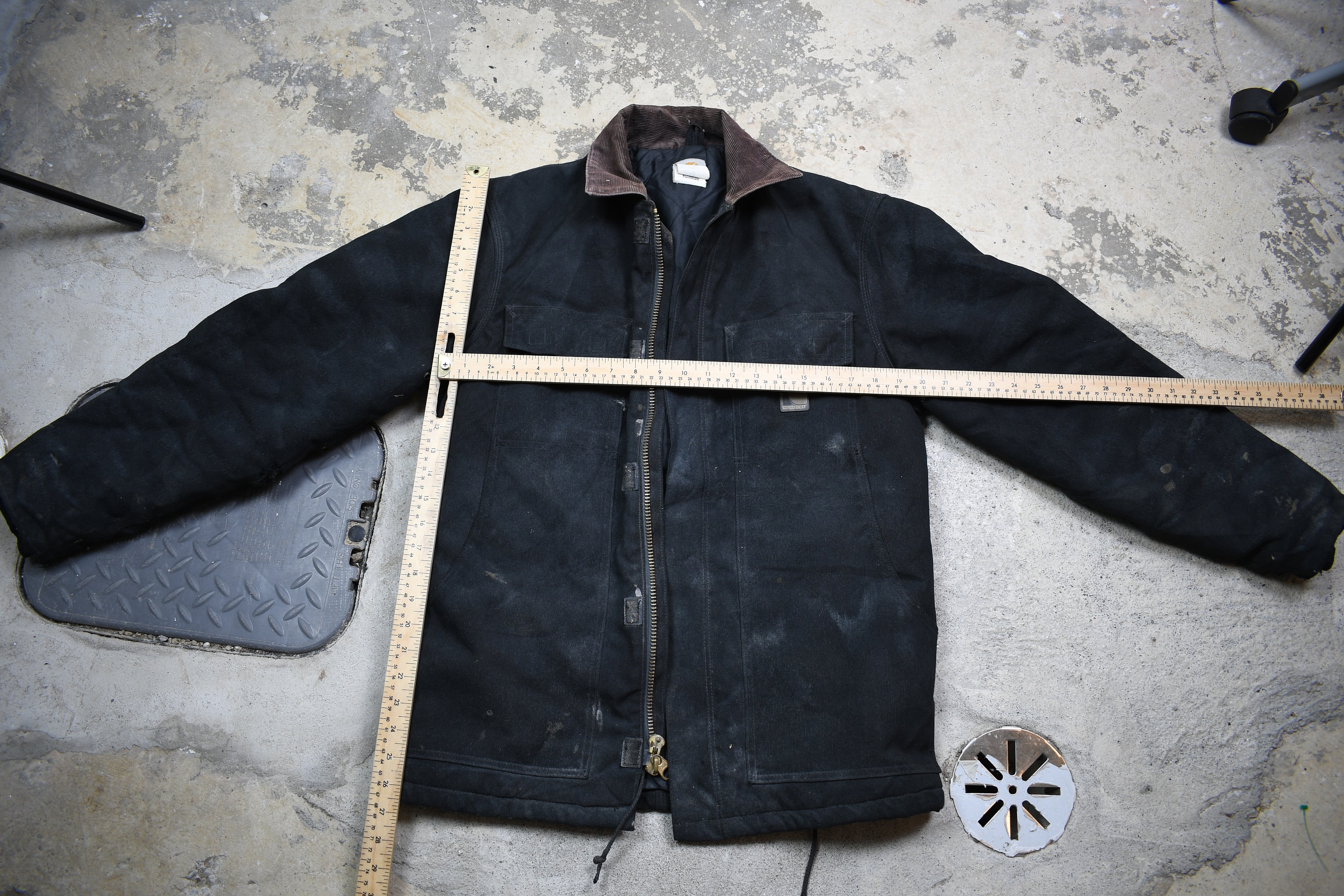 Vintage 1990s Carhartt Full Zip Workwear Chore Coat / Streetwear