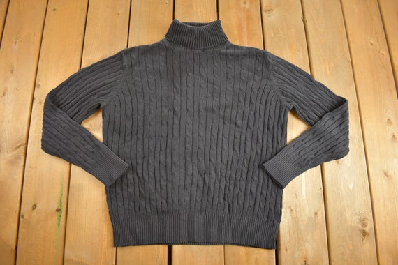 Vintage 1990's Knitted Turtle Neck Sweater / Vint… - image 1