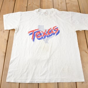 Vintage 1990s Texas Graphic Souvenir Travel T Shirt Made In USA