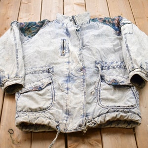 Vintage 1980s Learsi Acid Wash Denim Jean Jacket / Vintage Denim / Streetwear / Vintage Fall Outerwear / Fall Jacket / 80s Denim