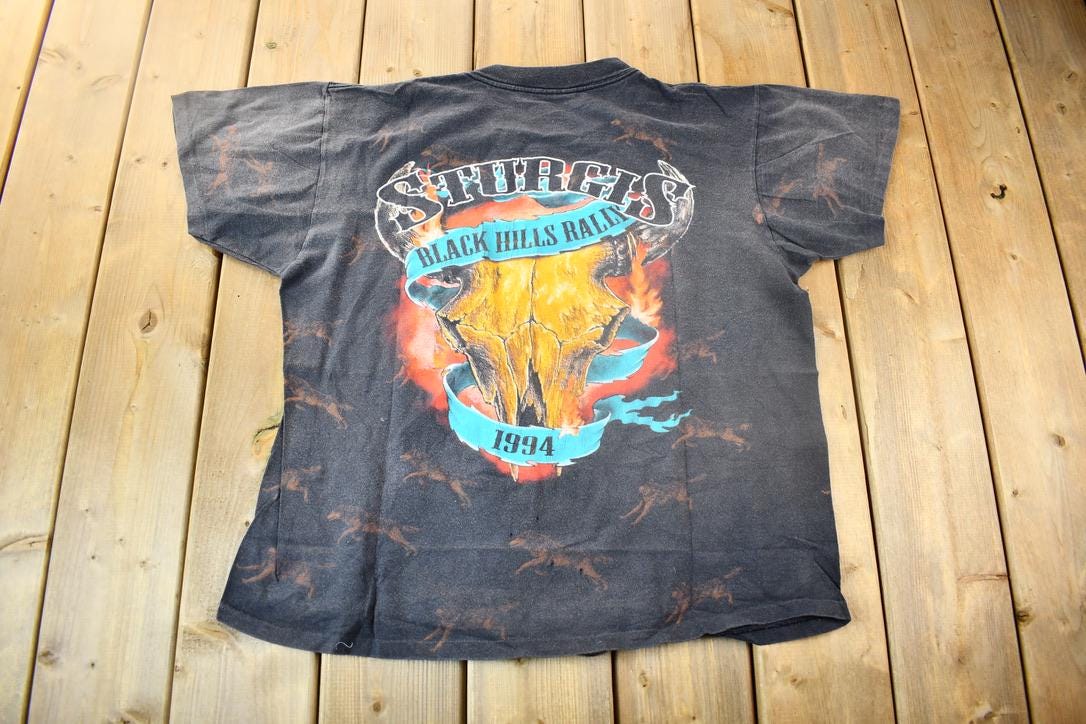 Vintage 1994 Sturgis Black Hills Rally 3D Emblem All Over Print