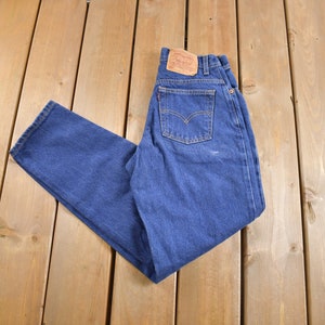 Vintage 1990s Levi&#39;s 550 Indigo Jeans Size 28 x 30 / Relaxed Fit / Tapered Leg / Vintage Levi&#39;s
