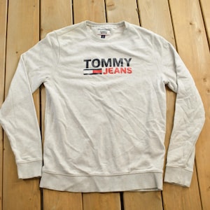 Vintage 1990s Tommy Jeans Crewneck Sweatshirt / Tommy Hilfiger / 90s Crewneck / Athleisure / Streetwear / Grey Crewneck / 90s Tommy