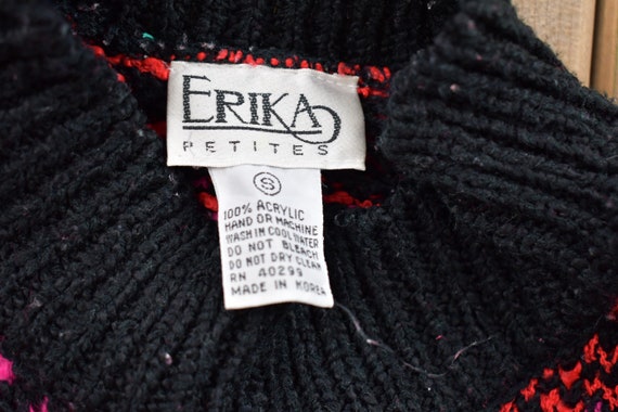 Vintage 1990s Erika Snow Flake Knitted Sweater / … - image 3