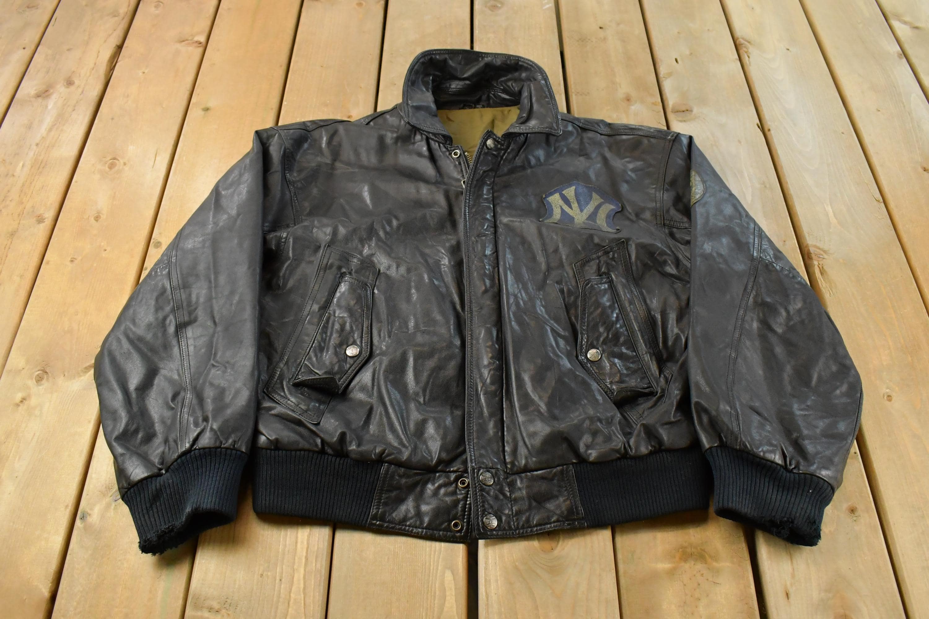 Mirage Leather Bomber Jackets - Etsy