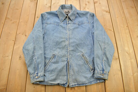 Vintage 1990s Levi's Silver Tab Denim Zip up Shirt / 1990s Levi's
