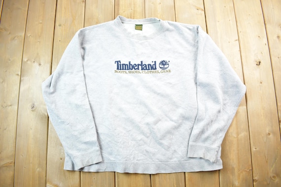 90s Timberlandスウェット made in USA Vintage 1990s Timberland Boots Embroidered Crewneck