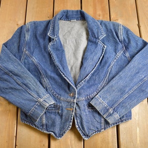 Vintage 1990s Western Denim Jean Jacket / Vintage Denim / Streetwear / Vintage Fall Outerwear / Fall Jacket / 90s denim / Equestrian Jacket