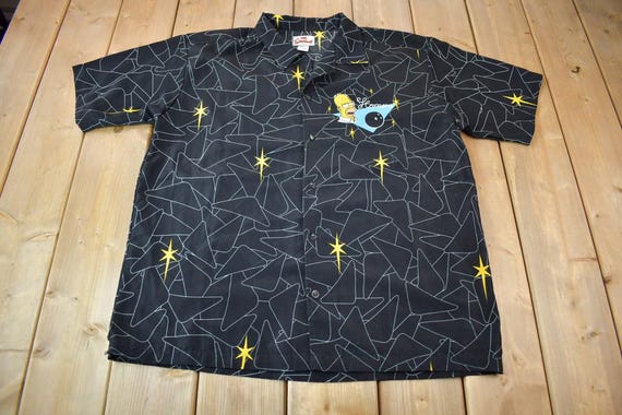 【レア】2002年Simpsons シンプソンズ ボウリングシャツ L〜XL ヴィンテージ 2002 ザ・シンプソンズ ホーマー ボウリングシャツ / ザ