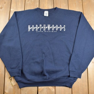 Vintage 1990s Alore Upper Michigan Crewneck Sweatshirt / Moose Crewneck / Souvenir Sweater / Made in USA / Travel And Vacation /