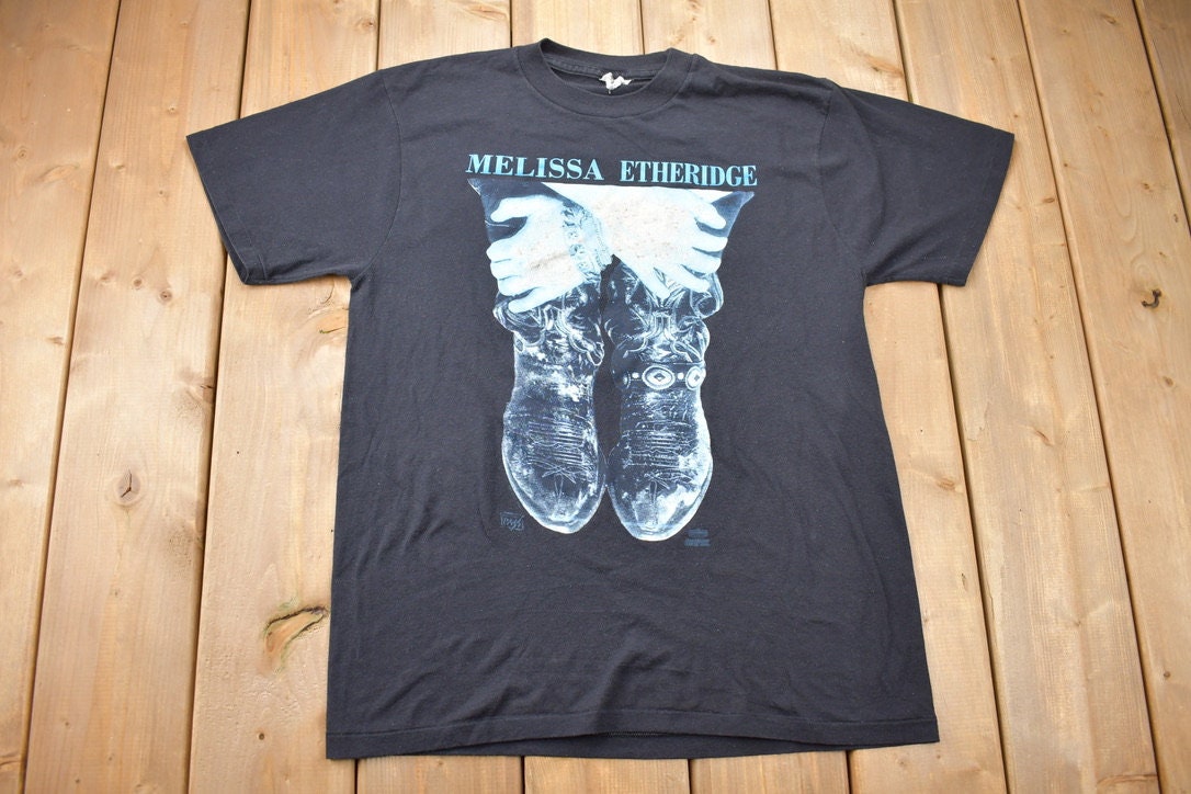 90s USA製 L Melissa Etheridge バンド Tシャツ 黒（Melissa