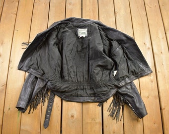 Vintage 1980s Addis Genuine Leather Biker Jacket / Fall Vintage 1980s Addis Genuine Leather Biker Jacket / Fall