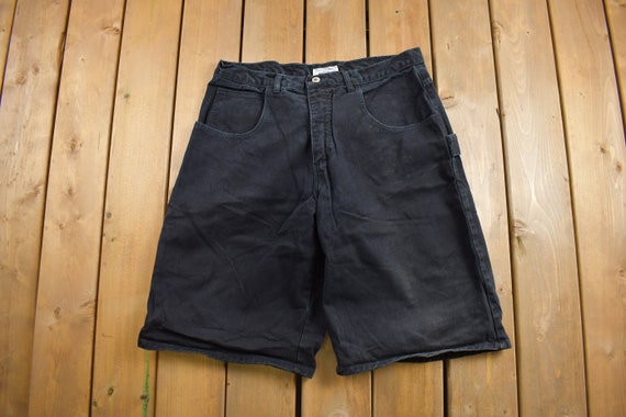 Vintage 1980s Black Long Jean Shorts Vintage 1980s Black Long Jean Shorts