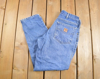 Vintage 1990s Carhartt Jeans Size 32 x 29 / 90s Carhartt Jeans / Distressed Carhartt / 90s Workwear